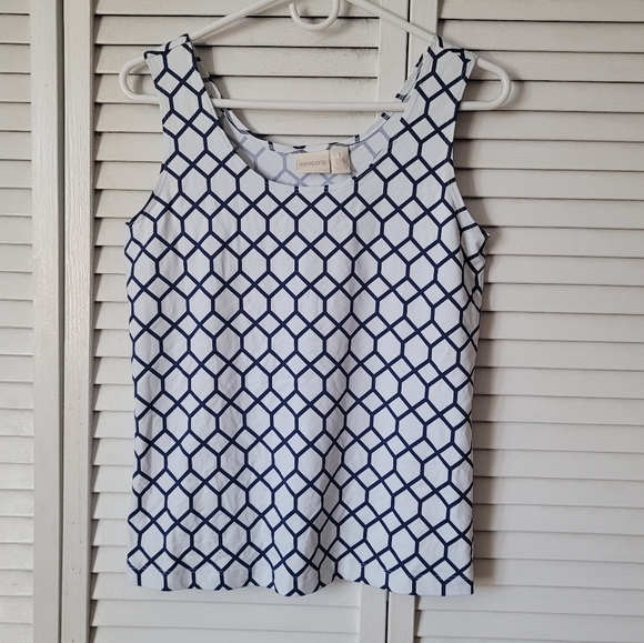 CHICO'S Honeycomb Print Basic Tank, Size Small - Picture 4 of 11